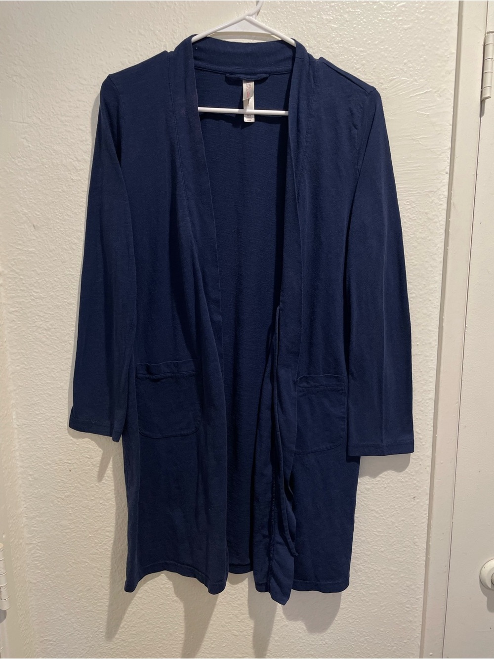 ✨ Gilligan & O'Malley Navy Blue Open Front Longline Lounge Cardigan XS